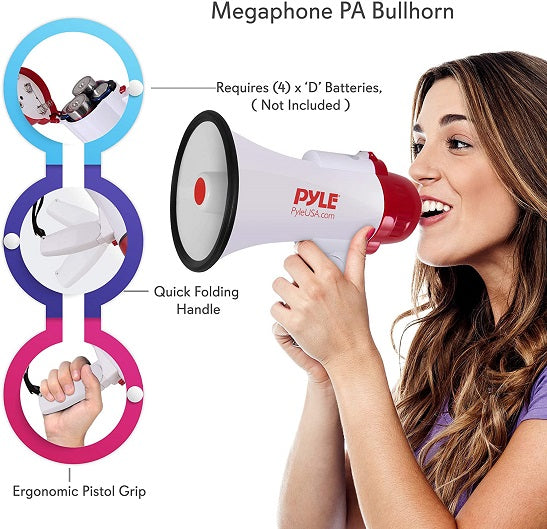 Pyle PMP30 Megaphone with Siren (UPC: 068888896665)
