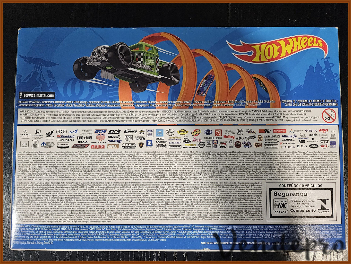 Surtido de carros Hot Wheels de 10 unidades (UPC: 074299548864)