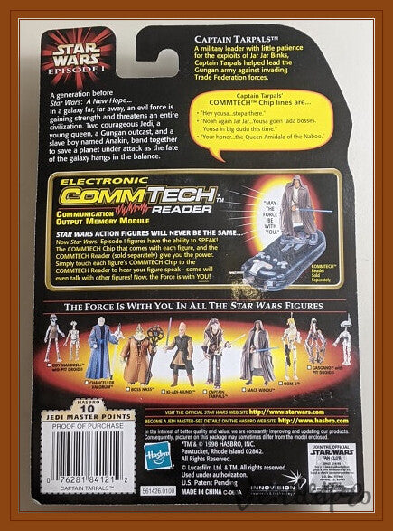 Star Wars Episodio I – Capitán Tarpals con Electropalo y Chip CommTech (UPC: 076281841212)