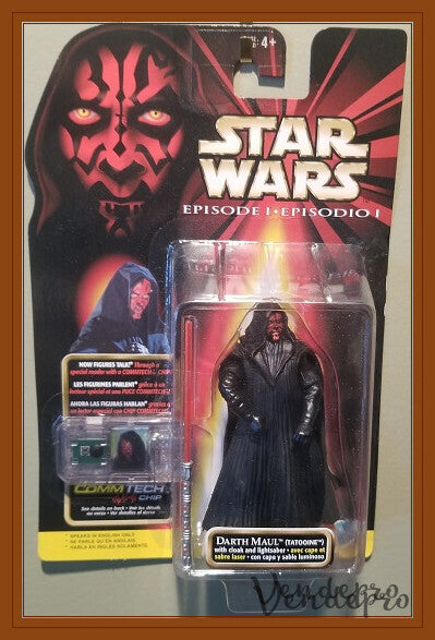 Star Wars Episode I – Darth Maul (Tatooine) with Cloak & CommTech Chip (UPC: 076281841342)