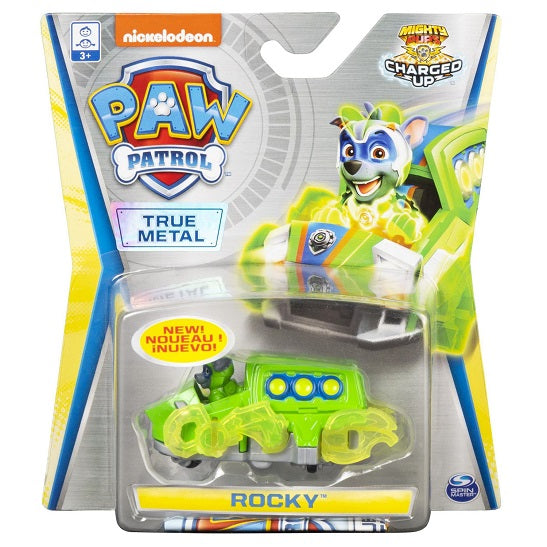 PAW Patrol True Metal Rocky Vehículo coleccionable de metal fundido a presión – Serie Charged Up (UPC: 778988290903)