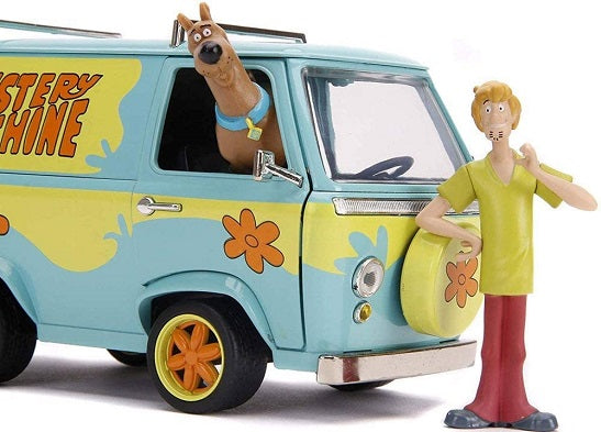 Jada Toys Scooby-Doo Máquina del Misterio con figuras de Shaggy y Scooby – Fundición a presión a escala 1:24 (UPC: 801310317204)