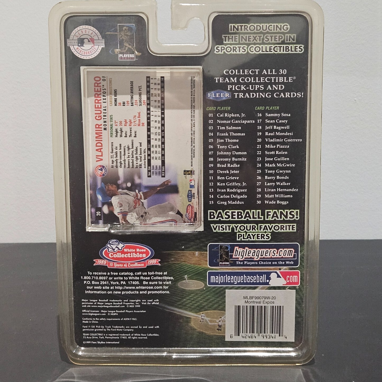 1999 Fleer Montreal Expos Vladimir Guerrero Ford F-150 1:64 Die-Cast Truck & Trading Card (UPC:642464993414)