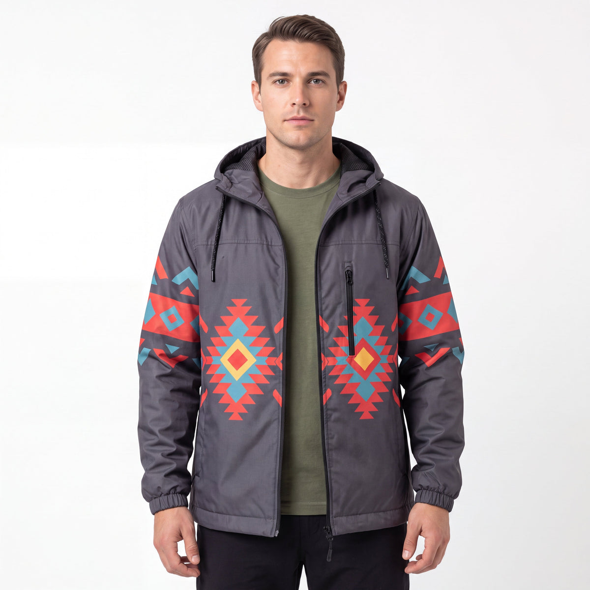 Sunrise Peaks Windbreaker(Black)-3