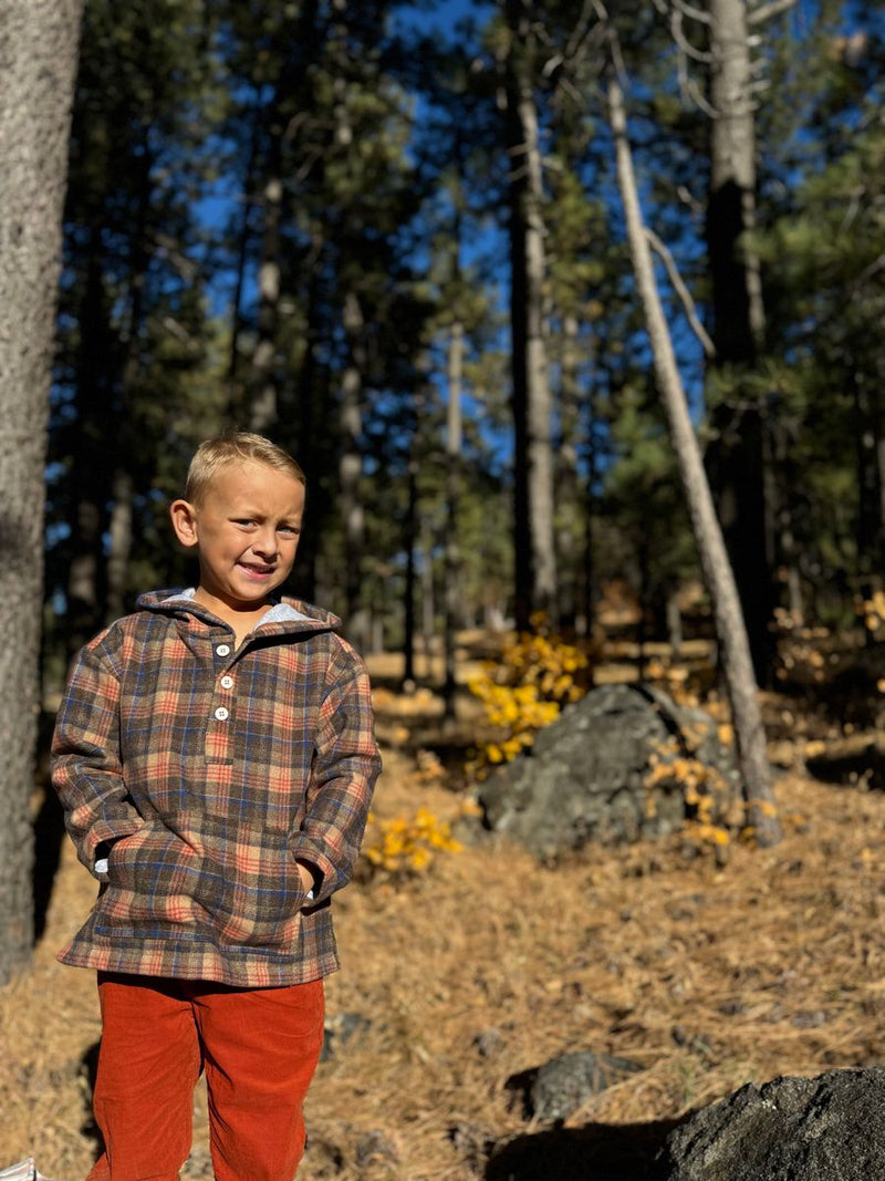 Rancho Jacket | Beige & Brown Plaid | Me & Henry-2