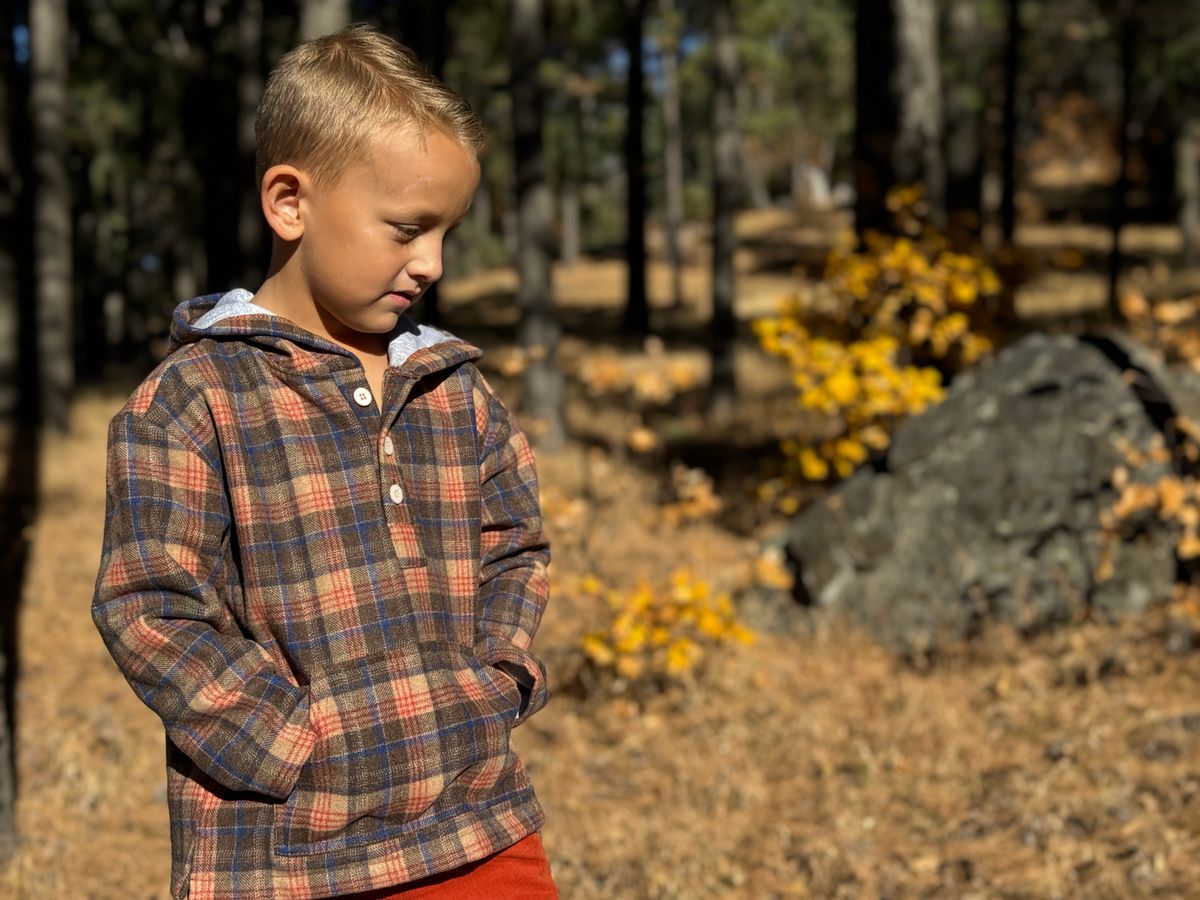 Rancho Jacket | Beige & Brown Plaid | Me & Henry-3