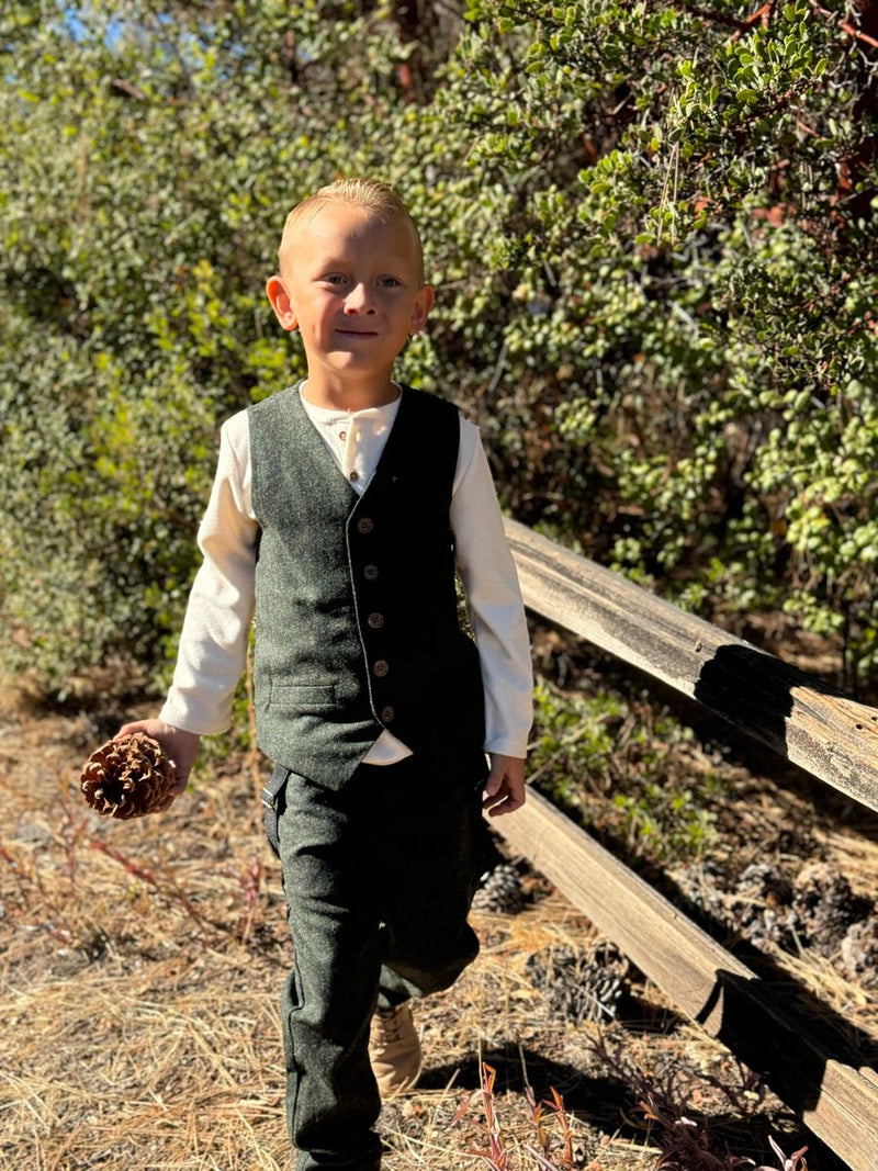 Victor Vest | Green Tweed | Me & Henry-2