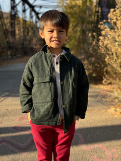 Tweedy Jacket | Green Tweed | Me & Henry-2