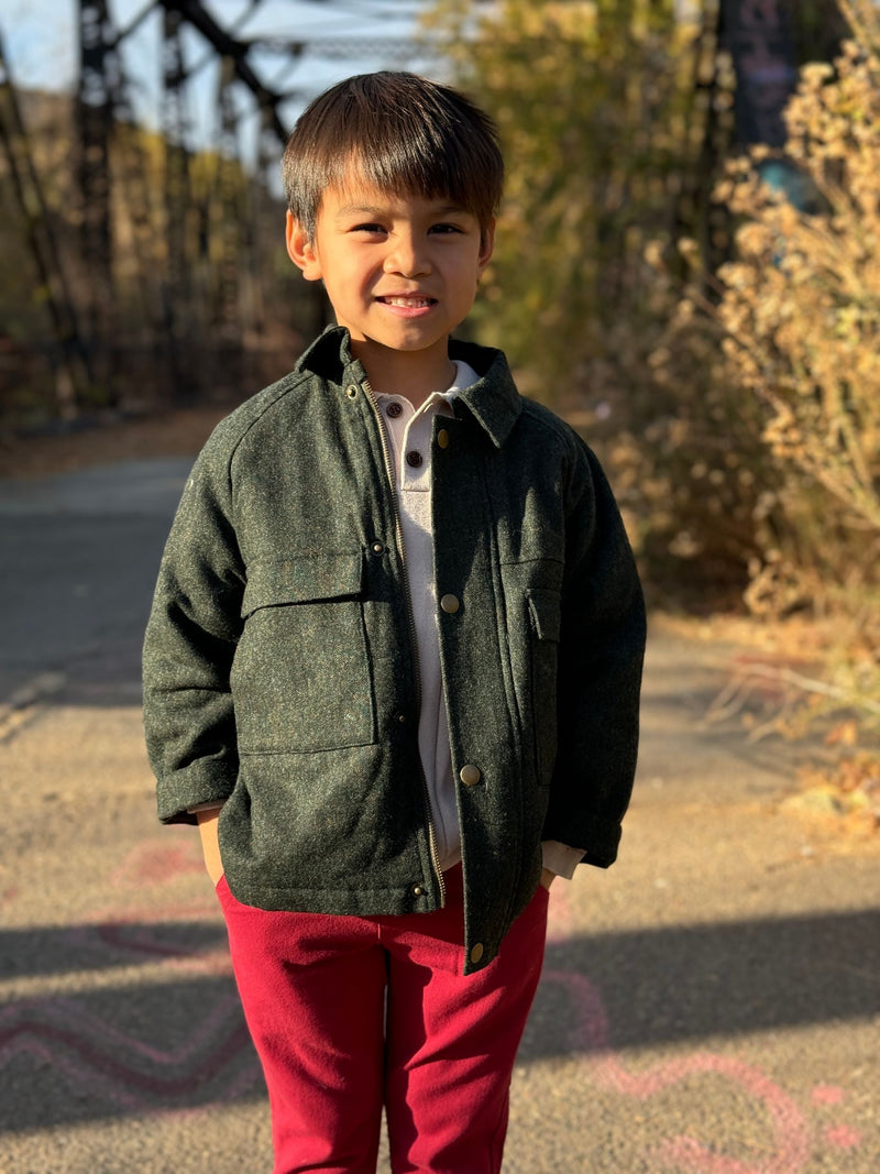 Tweedy Jacket | Green Tweed | Me & Henry-2