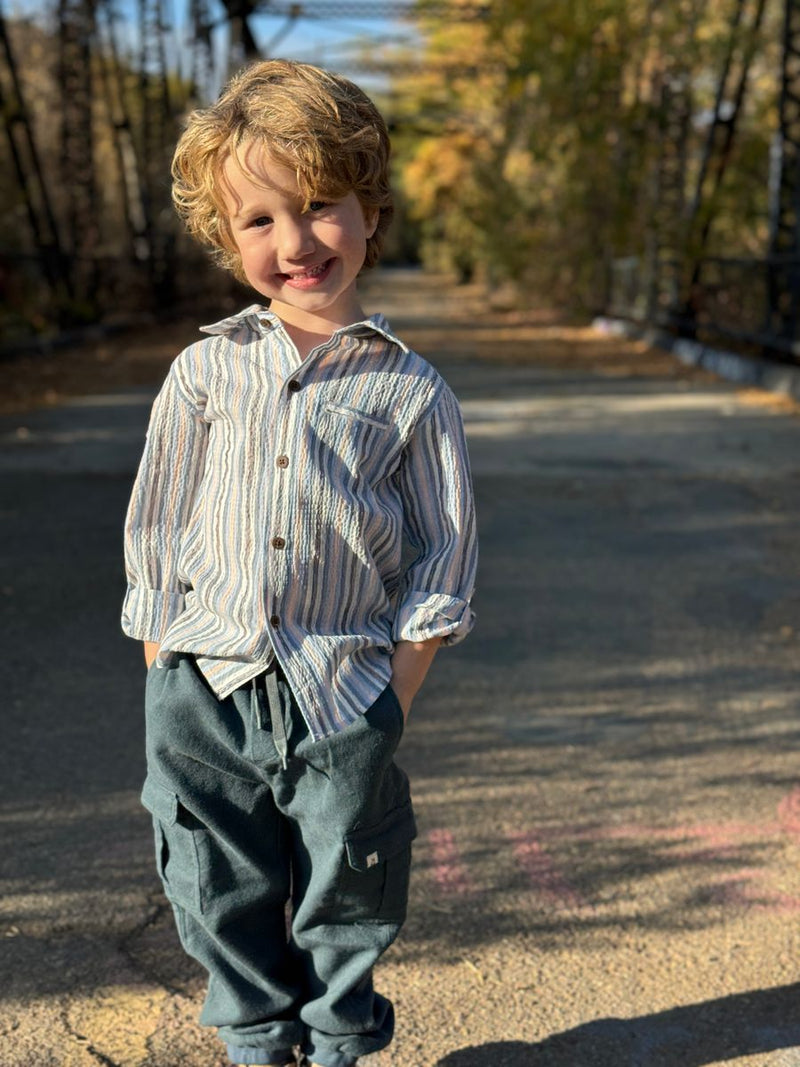 Arnie Cargo Pant | Blue | Me & Henry-2