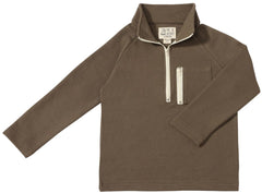 Picket Zip Up Top | Olive Waffle | Me & Henry-1