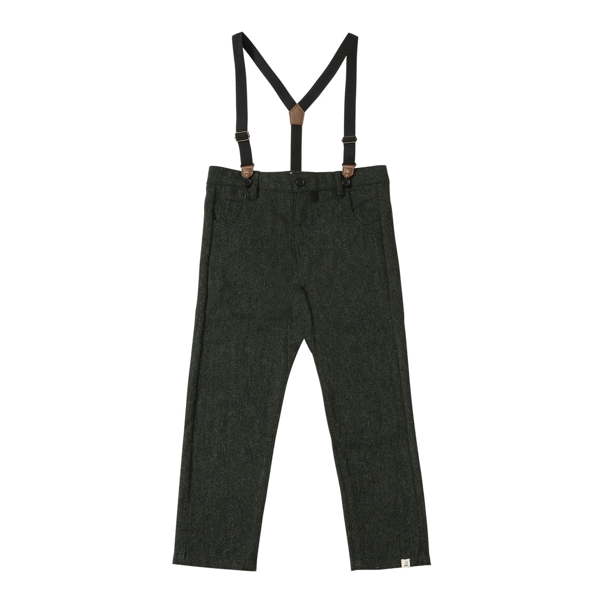 Marcus Pants with Suspenders | Green Tweed | Me & Henry-1