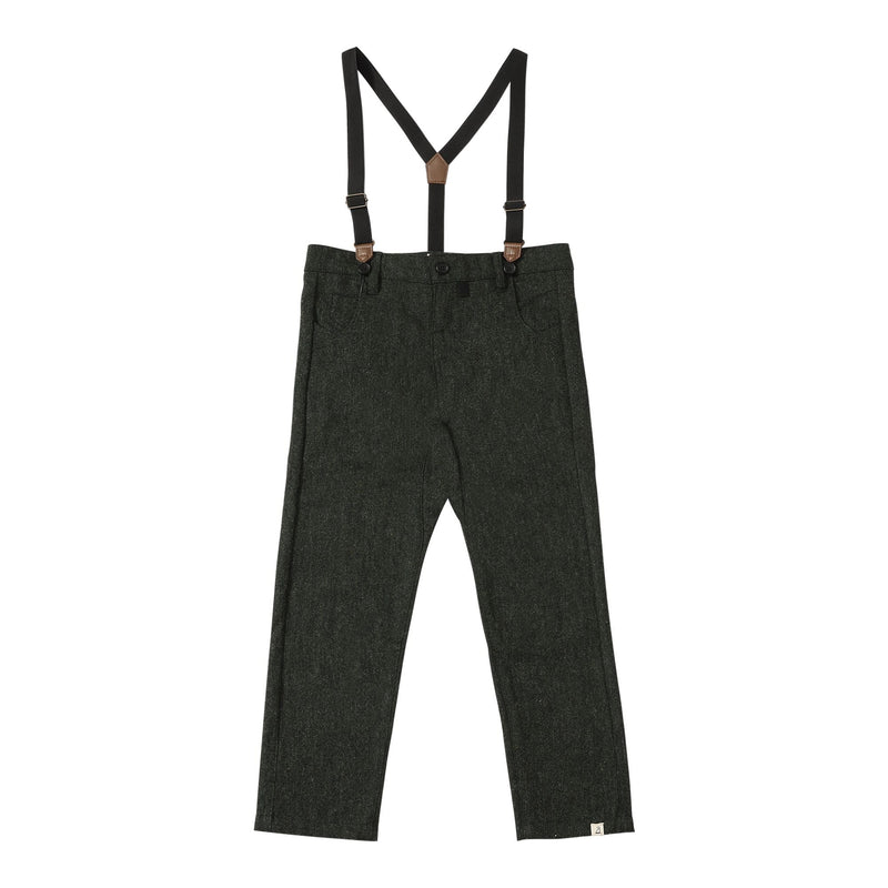 Marcus Pants with Suspenders | Green Tweed | Me & Henry-1