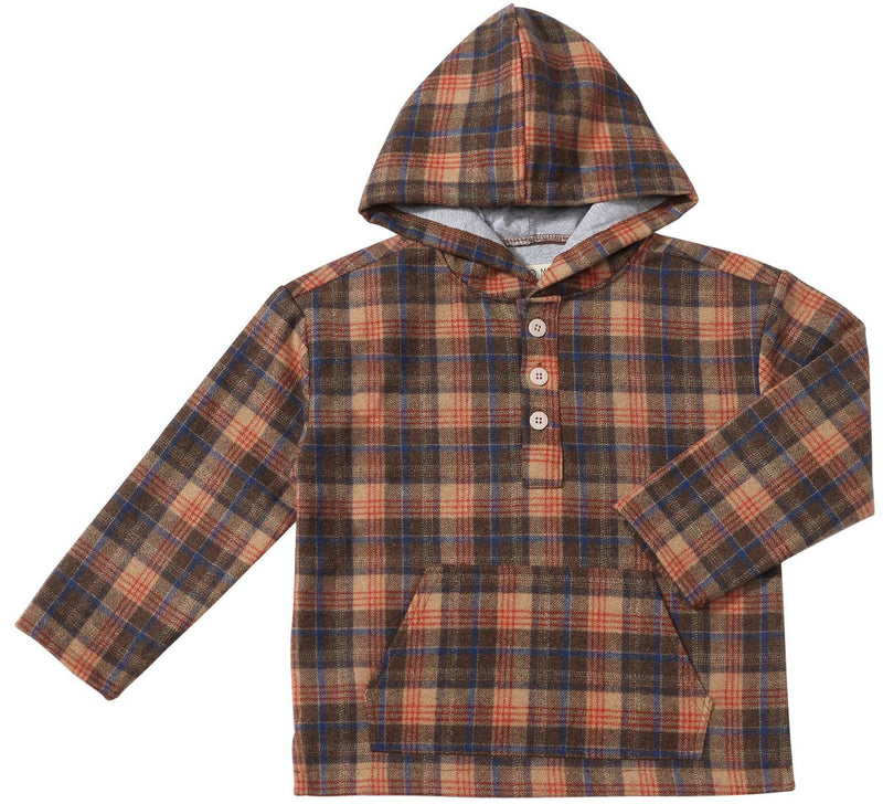 Rancho Jacket | Beige & Brown Plaid | Me & Henry-1
