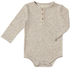 Aynor Henley Onesie | Heathered Biscuit | Me & Henry-1