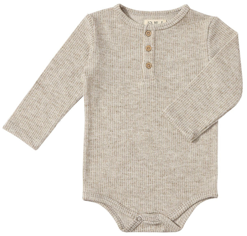 Aynor Henley Onesie | Heathered Biscuit | Me & Henry-1