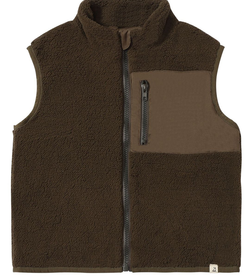 Gilt Sherpa Vest | Olive | Me & Henry-1