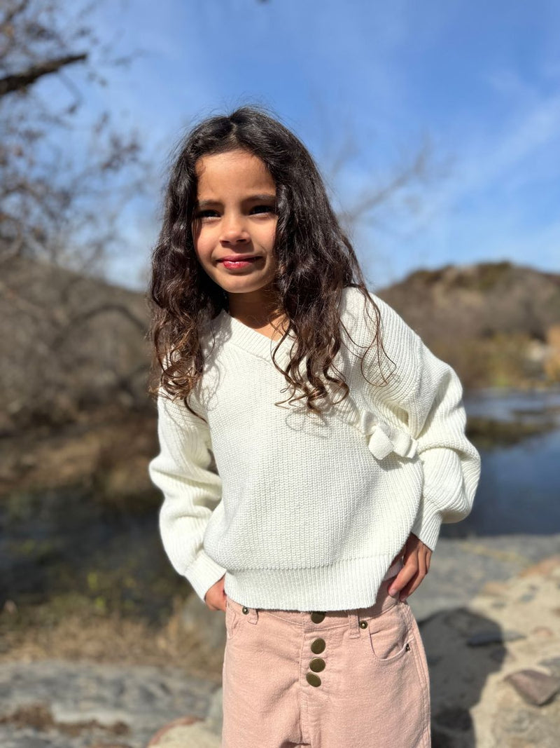 Zoe Sweater | Ivory Knit | Vignette-1