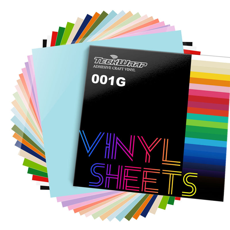 TeckWrap 0001G Glossy Sheet Pack (21 PCS - Adhesive Vinyl)-1