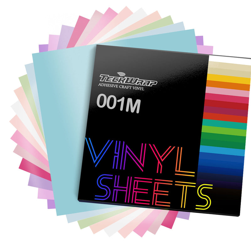 TeckWrap 001M Series Pastel Color Adhesive Vinyl Sheets Pack (12 PCS - Matte)-1