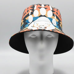Red Bear Paw Trail Native Style Bucket Hat-2