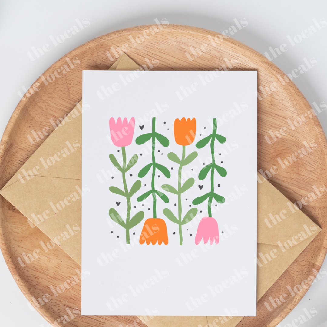 Groovy Flowers Greeting Card-1