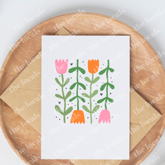 Groovy Flowers Greeting Card-1