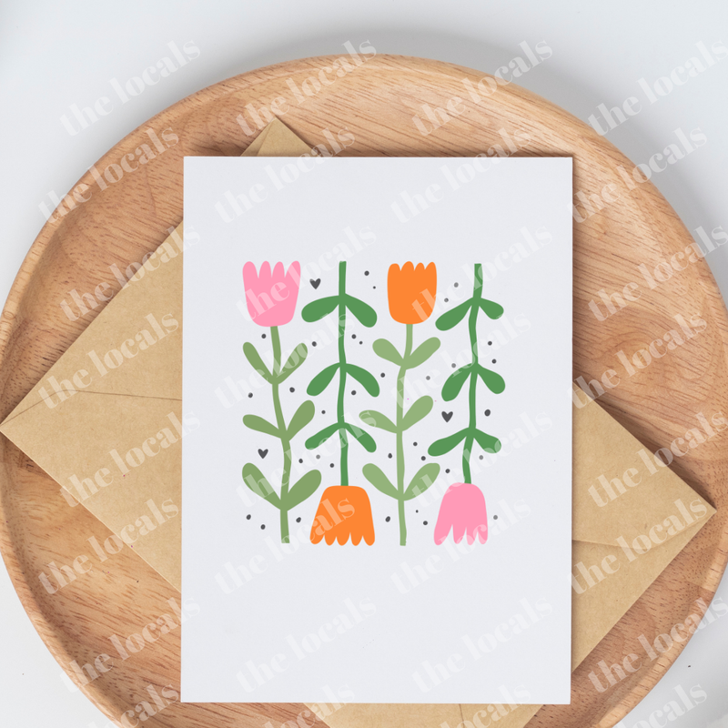 Groovy Flowers Greeting Card-1
