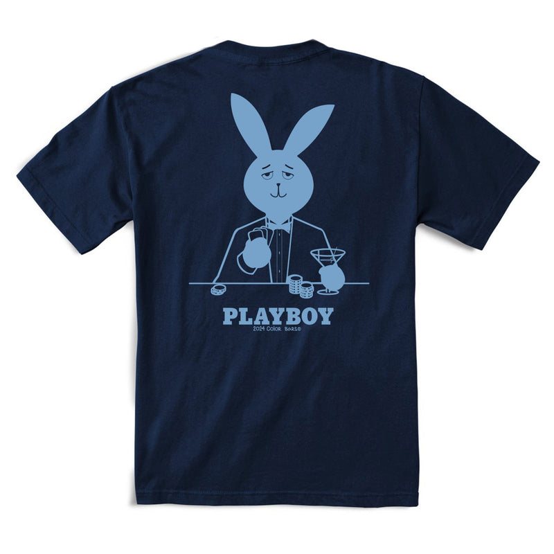 Color Bars X Playboy 'High Roller' Tee - Navy-2