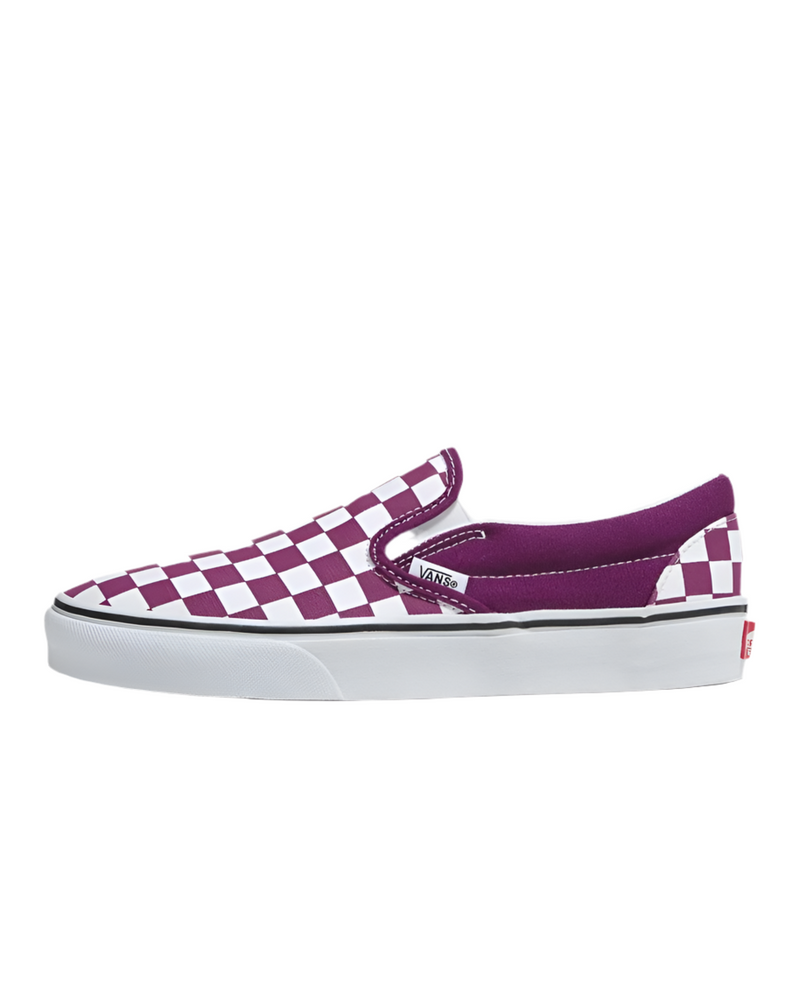 Vans 'Classic Slip-On' Shoes - Dark Purple Checkerboard-1