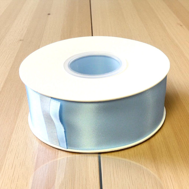Satin Ribbon Double Face-Sky Blue #308-3.8 cm Wide-1