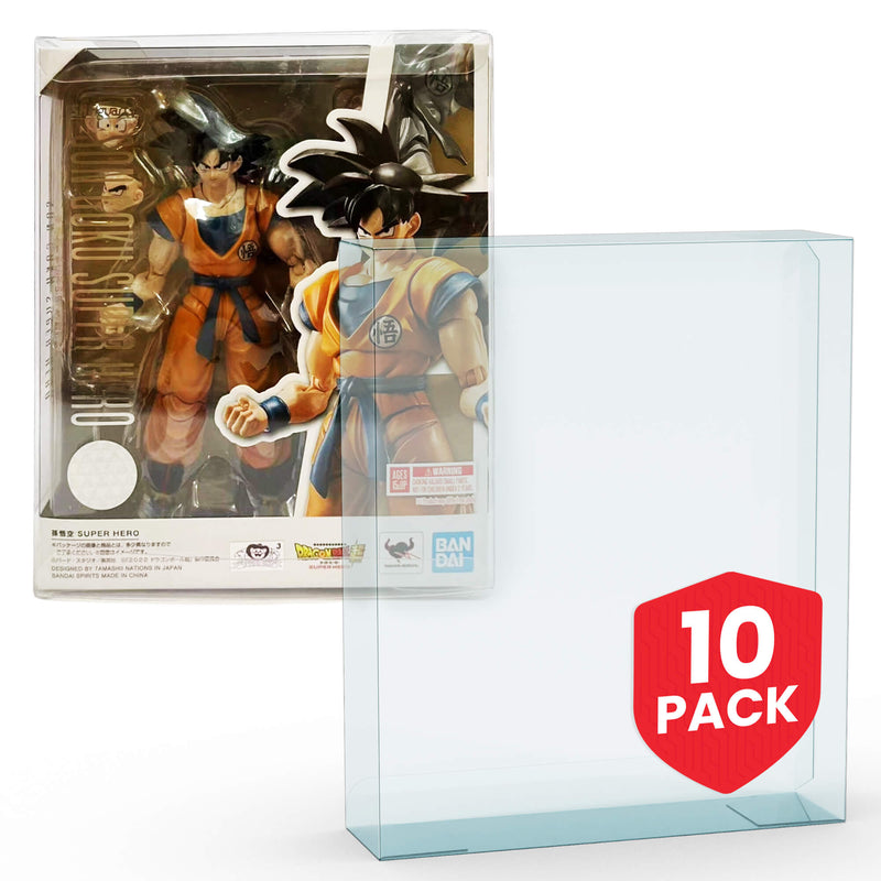EVORETRO Display Case Protector for SH Figure Son Goku Super Hero PET Protector Pack of 10-1