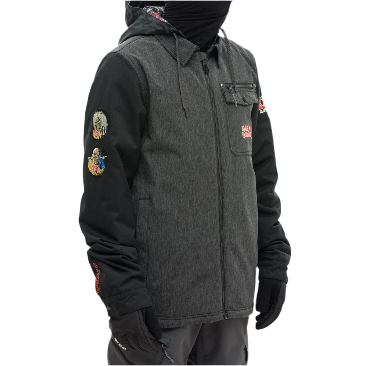686 x Iron Maiden Insulated Battle Jacket - Grey/Black-2