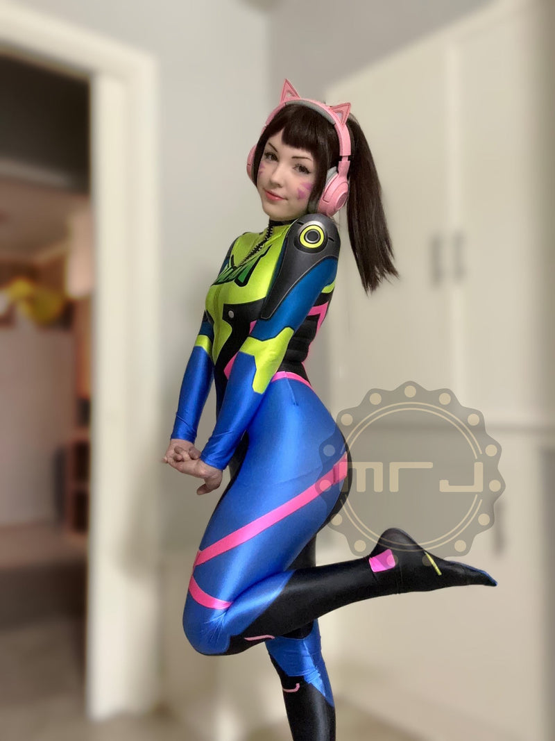 [Inventory Clearance] D.Va Nano Cosplay Bodysuit – Spandex Costume for Halloween-8