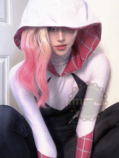Super Hero Spider Gwen Cosplay Full Bodysuit Halloween Costume Zentai-13
