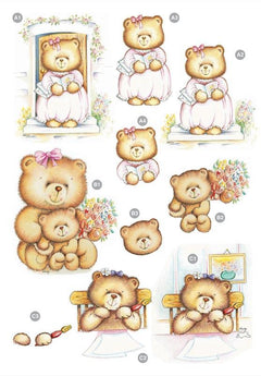 Craft UK Cute Girly Bears                          .-1
