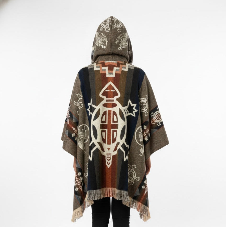 Turtle HandMade Wool Poncho-8