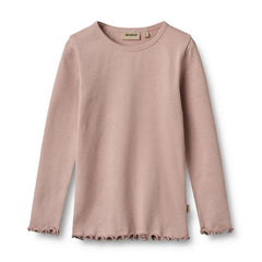 Long Sleeve T-shirt Ida | Rose Powder | Wheat Kids-1