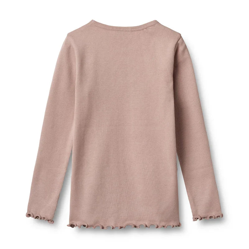 Long Sleeve T-shirt Ida | Rose Powder | Wheat Kids-2