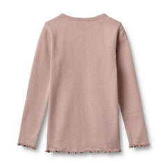 Long Sleeve T-shirt Ida | Rose Powder | Wheat Kids-2