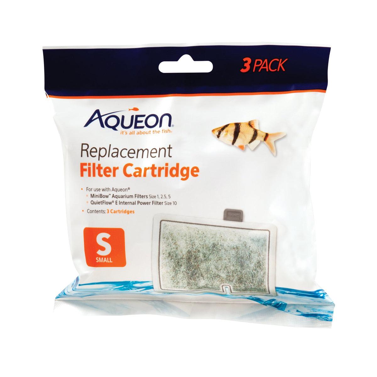 Aqueon Replacement Aquarium Filter Cartridges Small 3pk