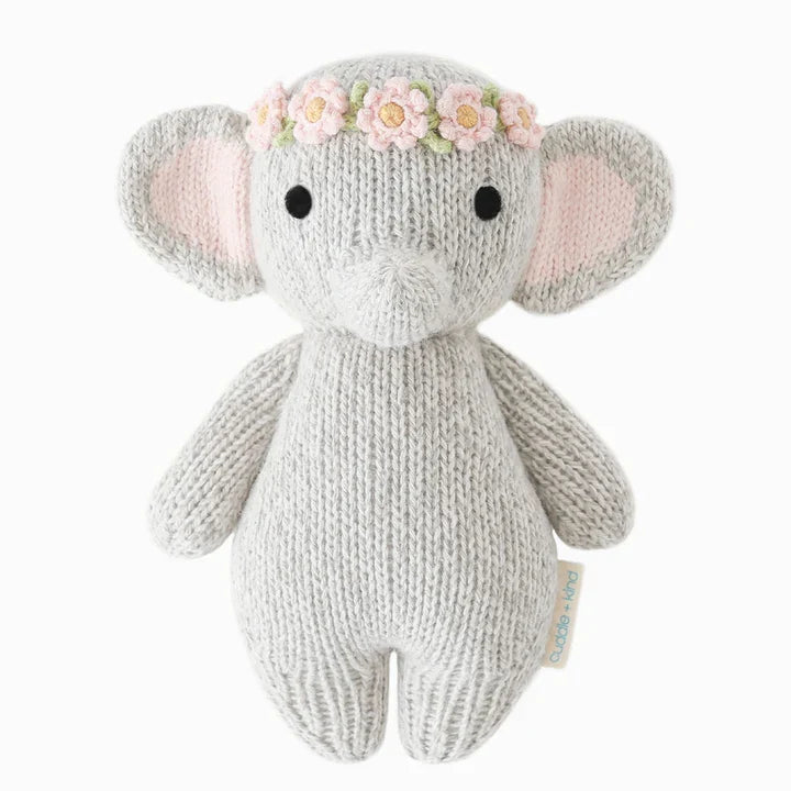 Baby elephant (blush floral) | Cuddle + Kind-1