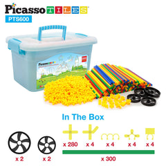 PicassoTiles - PicassoTiles 600pc Straw Building Set - Ages 3+-6