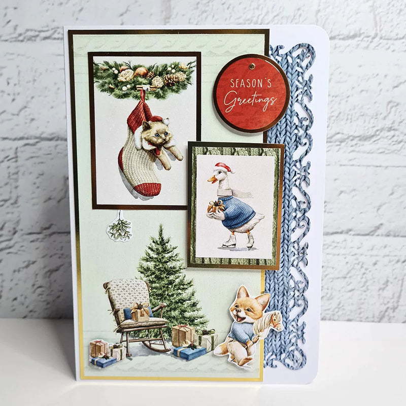 Kanban Crafts Blocs de Papiers de Création Premium 8x8 Festive Furry Fun-8