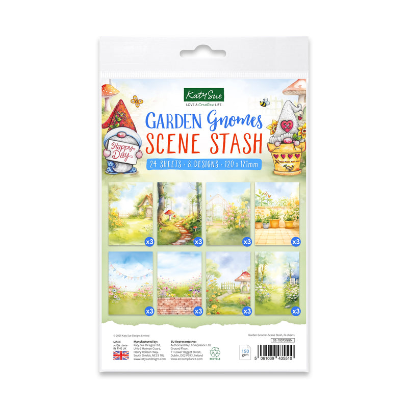 Garden Gnomes Scene Stash 24 sheets-1