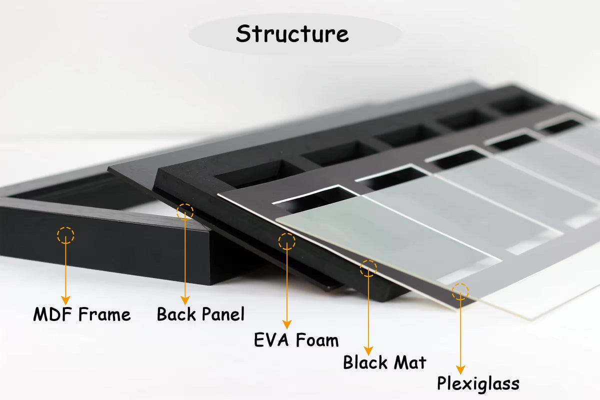 EVORETRO Wooden Display Frame for Magnetic Card Holders-9