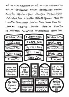 Craft UK Caption - with love gold foil-1