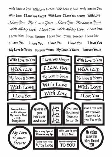 Craft UK Caption - with love gold foil-1