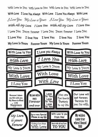 Craft UK Caption - with love silver foil-1
