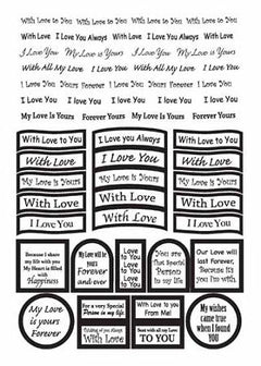 Craft UK Caption - with love silver foil-1